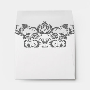 Enveloppes Chacoal Grey Mariage damassé