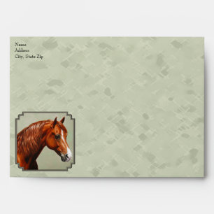 Enveloppes Chestnut Morgan Cheval Sage Vert