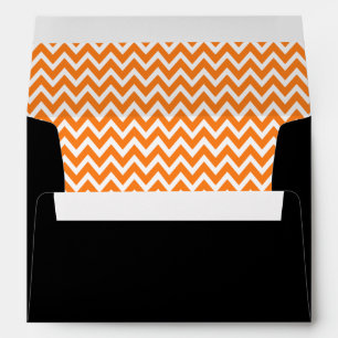 Enveloppes Chevron d'Halloween orange noir