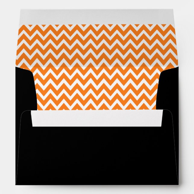 Enveloppes Chevron d'Halloween orange noir (Dos (Bas))