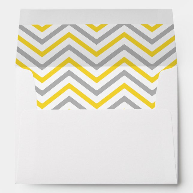 Enveloppes Chevron gris gris jaune (Dos (Bas))
