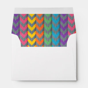 Enveloppes Chevron Motif On Wood Texture par Shirley Taylor