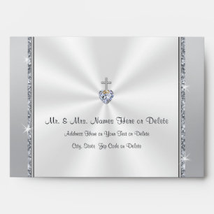 Enveloppes chrétiennes d'invitation de noces de