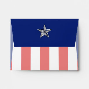 Enveloppes Chrome Comme Silver Star Festive Couleurs patrioti