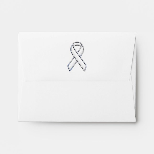 Enveloppes Chrome Silver Imprimé Ceinture White Ribbon Sensib (Dos (Haut rabat))