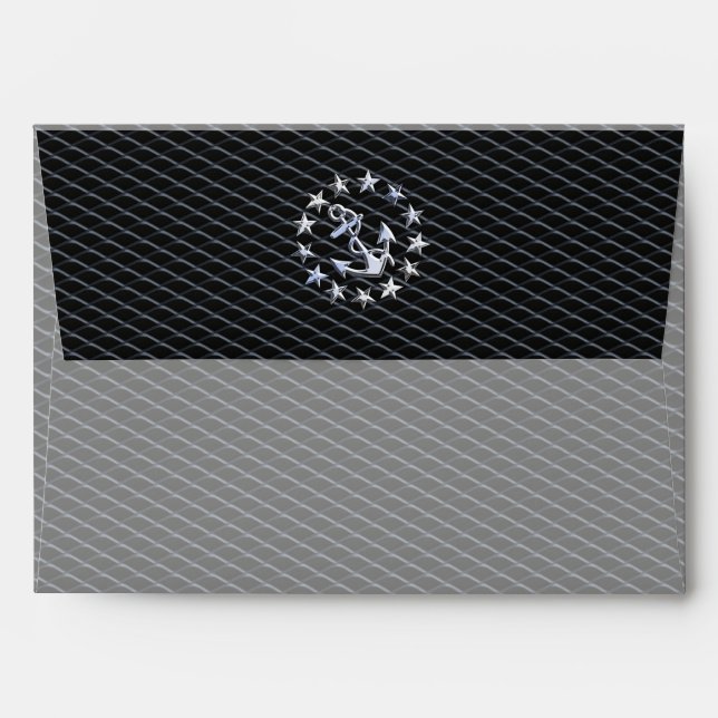 Enveloppes Chrome Yacht drapeau naval sur l'automobile Grille (Dos (Haut rabat))
