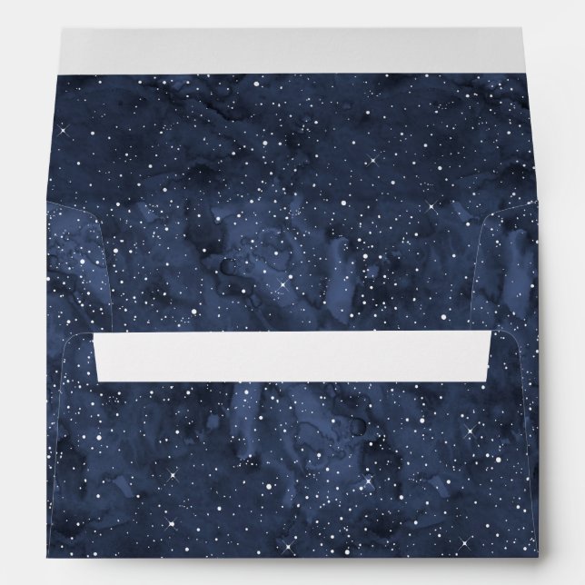 Enveloppes Cieux étoilés d'aquarelle (Dos (Bas))