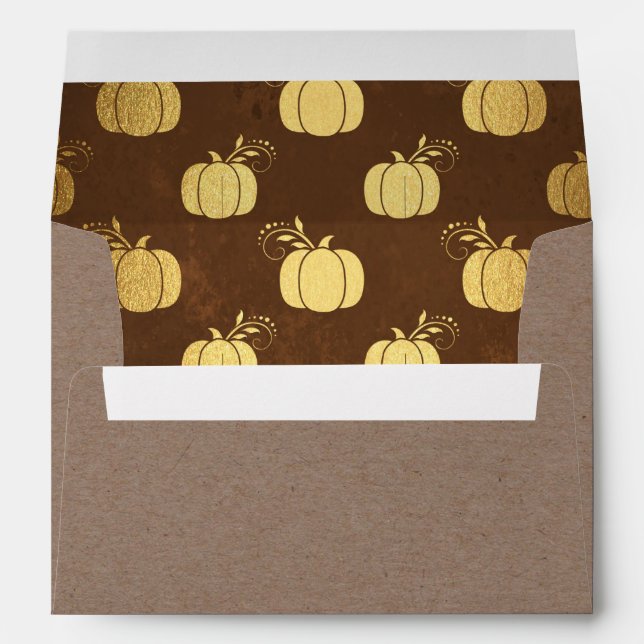 Enveloppes Citrouilles de thanksgiving sur Papier d'emballage (Dos (Bas))