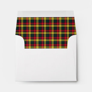 Enveloppes Clan Buchanan Tartan Rouge, vert et jaune Plaid