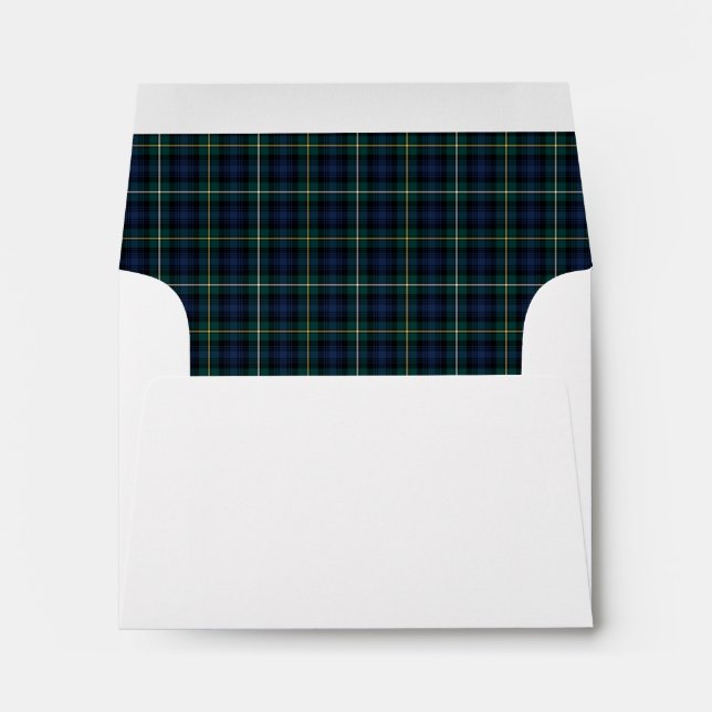 Enveloppes Clan Campbell de Argyll Tartan Navy Blue Plaid (Dos (Bas))