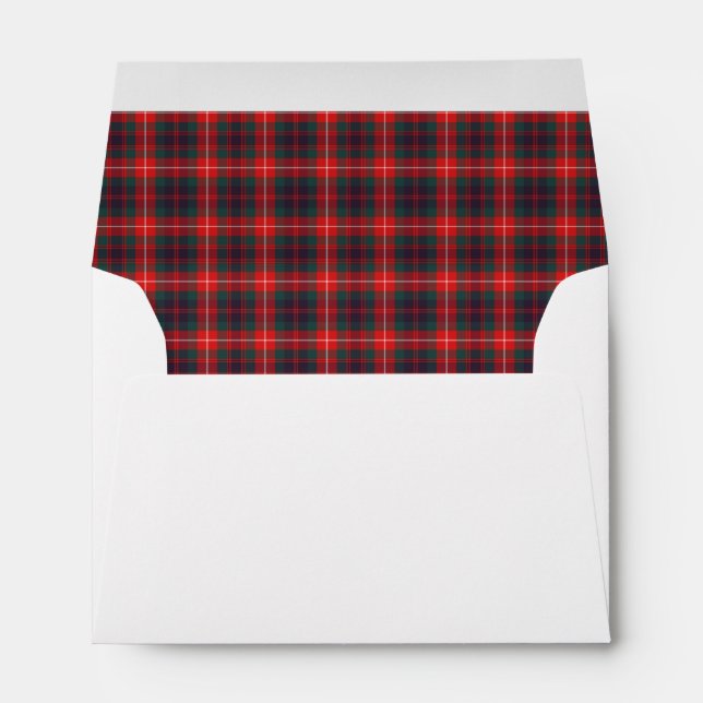 Enveloppes Clan Fraser de Lovat moderne Tartan Rouge Plaid (Dos (Bas))