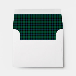 Enveloppes Clan MacKay Tartan Plaid vert, bleu et noir