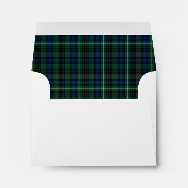 Enveloppes Clan Stewart Chasse Tartan Green Plaid (Dos (Bas))