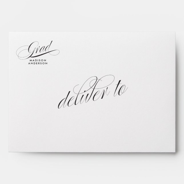 Enveloppes Classy Script Graduation (Devant)