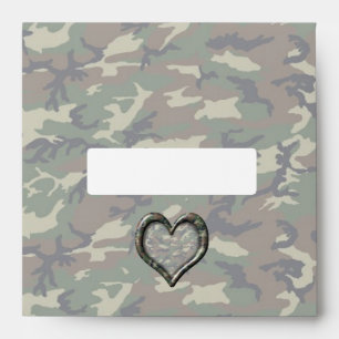 Enveloppes Coeur Camouflage