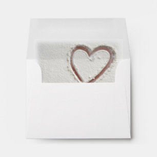Enveloppes Coeur de sable/plage