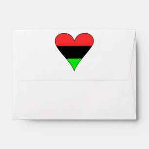 Enveloppes Coeur du drapeau africain américain