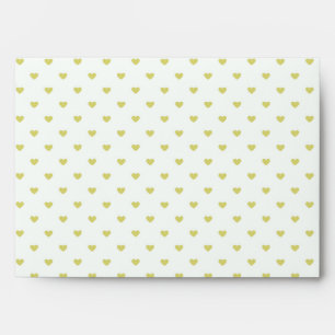 Enveloppes Coeur or Motif Abstrait avec Arrière - plan blanc