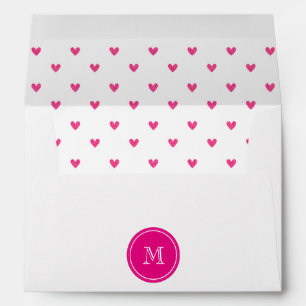 Enveloppes Coeurs roses mexicains de parties scintillantes