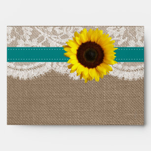 Enveloppes Collection de Mariages de tournesol rustique - Tur