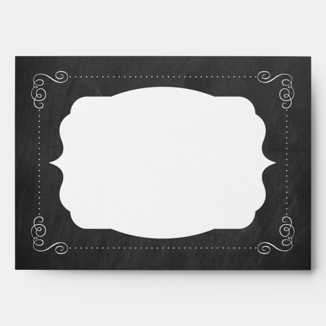 Enveloppes Collection de Mariages Ornate Chalkboard (Devant)