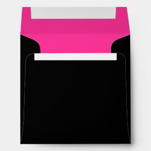 Enveloppes composites en noir carré et rose chaud