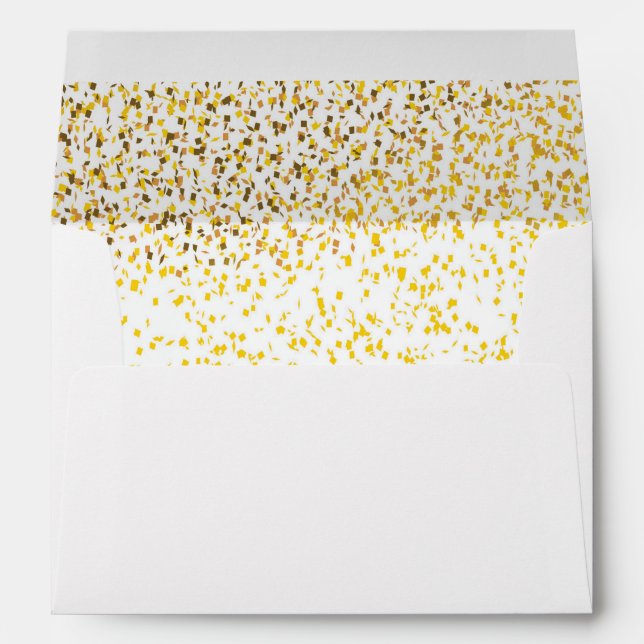 Enveloppes Confetti Doré (Dos (Bas))
