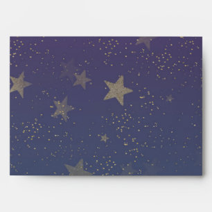 Enveloppes Confetti violet Gold Stars