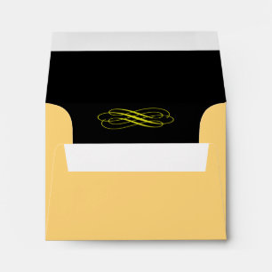 Enveloppes Conte de fées dans l'enveloppe RSVP noire