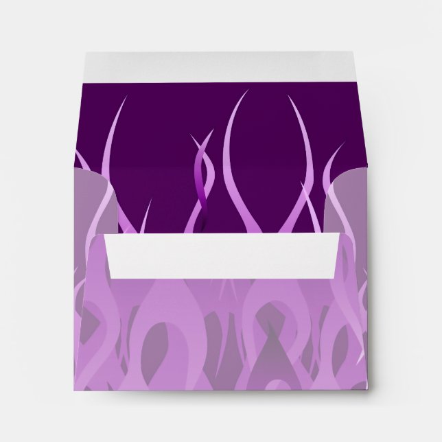 Enveloppes Cool Purple Racing Flames Design (Dos (Bas))