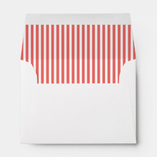 Enveloppes Corail Blanc Verticale Barré
