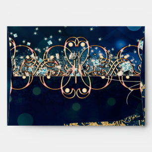 Enveloppes Costume bleu et or Masque de masquerade Fête d'ann