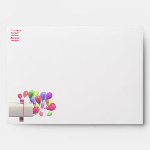 Enveloppes Courrier de ballon d'invitation de fête