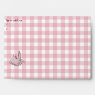 Enveloppes courrier rose de guingan