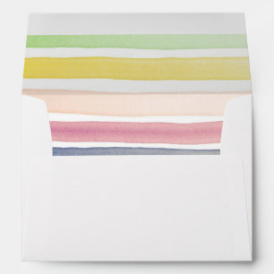 Enveloppes Courses peintes à la main de brosse d'aquarelle,