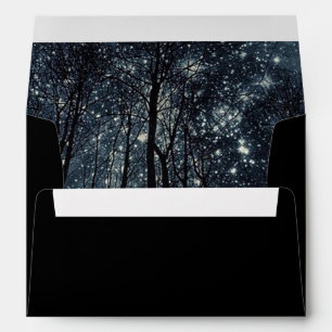 Enveloppes Coutume éclatante de ciel bleu d'étoiles de nuit