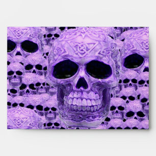 Enveloppes Crâne violet gothique
