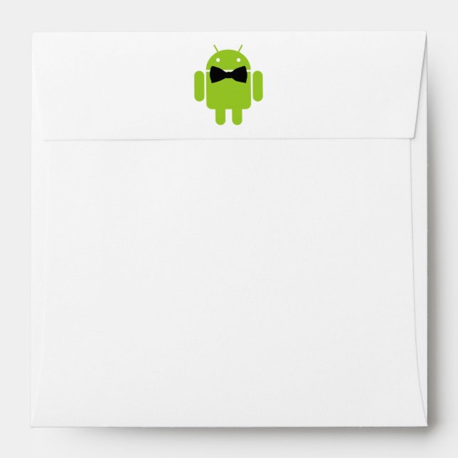 Enveloppes Cravate Formelle Bow Android Robot Icon (Dos (Haut rabat))