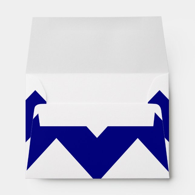 Enveloppes Créez votre propre Motif Zigzag Big Navy (Dos (Bas))