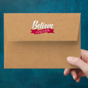 Enveloppes Crois. Noël personnalisé papier Kraft