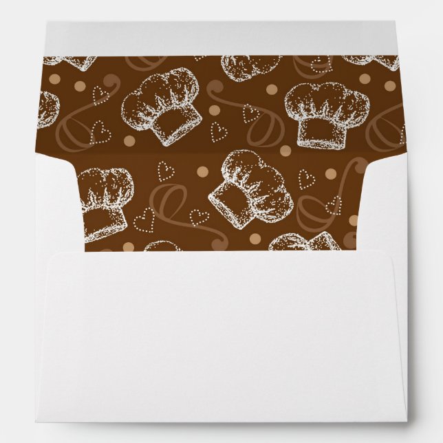 Enveloppes Cuisson du motif avec le casquette de chef (Dos (Bas))