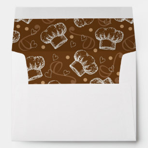 Enveloppes Cuisson du motif avec le casquette de chef