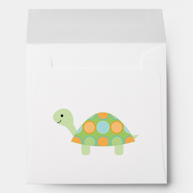 Enveloppes Cute Green Turtle (Dos (Bas))