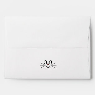 Enveloppes Cute visage de chat, chat de dessin
