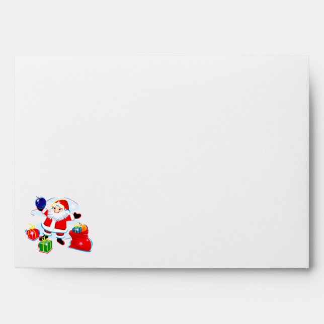 Enveloppes Cutesy Sant et les cadeaux (Devant)