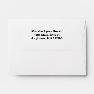 Enveloppes d'adresse de retour du volet arrière bl