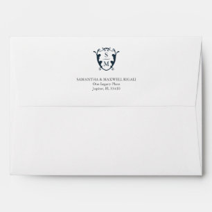 Enveloppes d'adresse de retour Mariages Monogramme