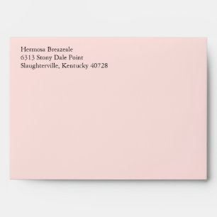 Enveloppes d'adresse de retour Pale Blush Rose Pin