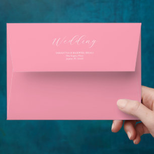 Enveloppes d'adresse de retour personnalisées rose
