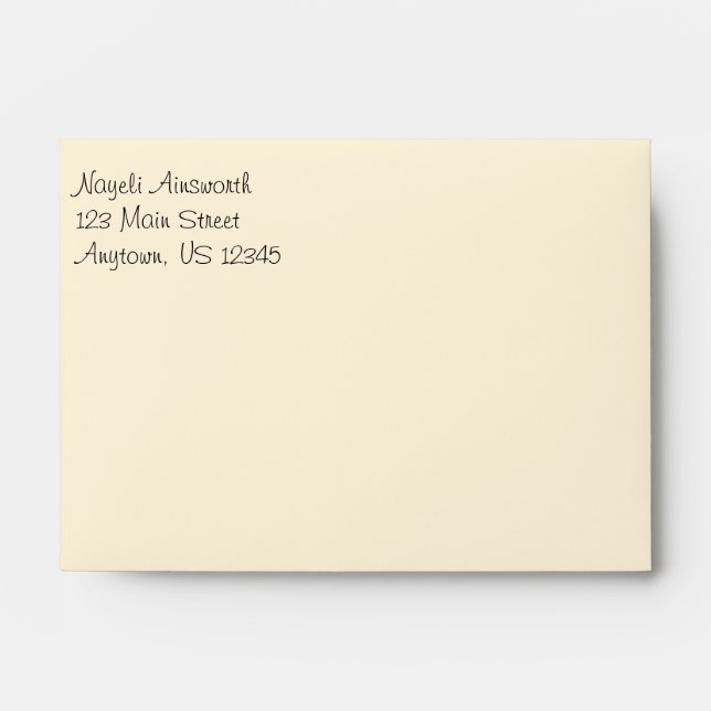 Enveloppes d'adresse de retour simple A6 4x6 (Devant)
